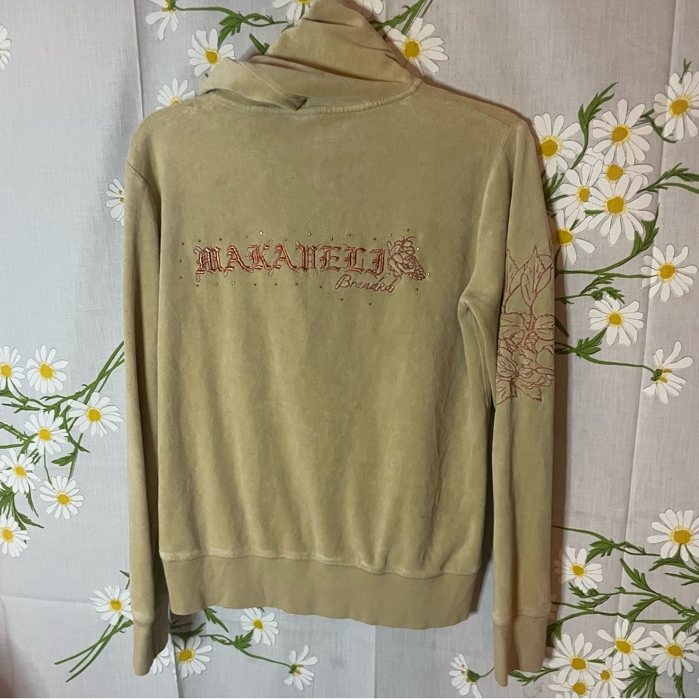 OFFICIAL TUPAC MAKAVELI BRANDED rose gold embroidered track suit jacket - Picture 6 of 8